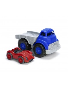 Flatbed Truck & Race Car - Green Toys