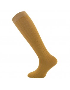 Knee Socks Rib Herbstgold -...