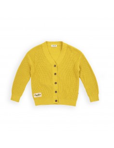 Knit Cardigan Yellow -...