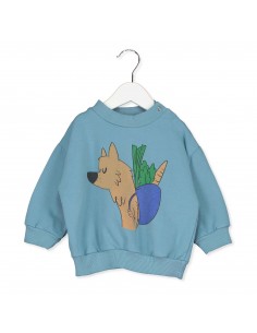 Baby Sweatshirt Veggie Wolf Blue - Lötiekids