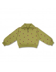 Zipper Sweater Hearts - Petit Blush