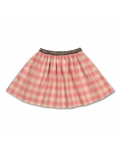 Mini Skirt Check Rosette - Petit Blush