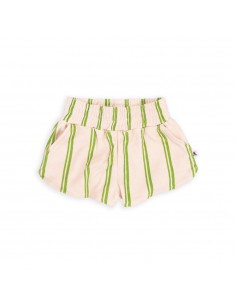 Stripes Green Sporty Shorts - CarlijnQ
