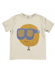 Retro Tshirt Sun&Glasses Off White - Lötiekids