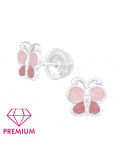 Oorstekers Premium Butterfly Pink - K'Bouter