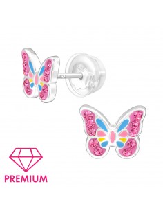 Oorstekers Premium Butterfly Sparkle - K'Bouter
