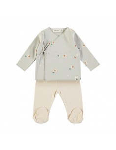 Wrap Top/Footed Pants Mini Animals - Babyclic