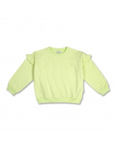 Ruffle Sweater Shadow Lime - Petit Blush