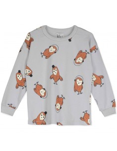 Longsleeve Tshirt Owls Grey - Lötiekids