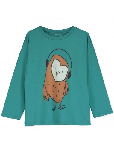 Longsleeve Tshirt Owl Green - Lötiekids