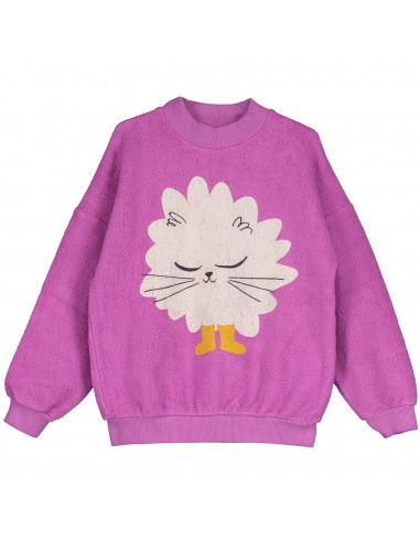 Teddy Sweatshirt Kitten in Boots Orchid - Lötiekids