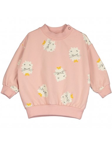 Baby Sweatshirt Kittens in Boots Rose - Lötiekids