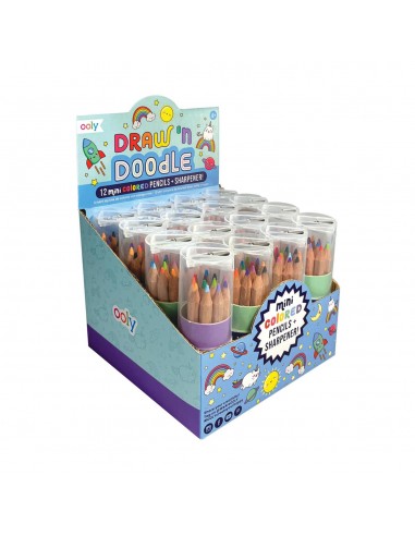 Draw'N Doodle Mini Colored Pencils + Sharpener - OOLY