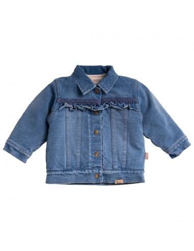 Jacket Denim Teddy Ruffles - BESS*