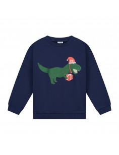 Daffy Dino Holiday Sweater Blue - Daily Brat