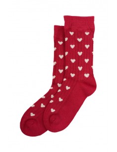 Bamboo Heart Socks Chili...