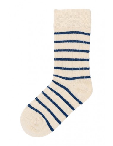 Bamboo Stripe Socks Deep Cobalt - Minipop