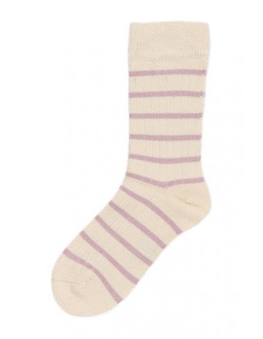 Bamboo Stripe Socks Rose - Minipop