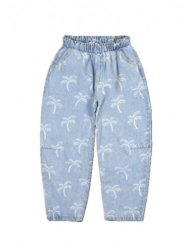 Yuki Pants Palmtrees on Denim - Ammehoela