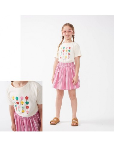 Tshirt Flowers Ecru - Compania Fantastica