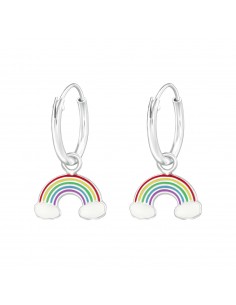 Oorringen Regenboog + Wolk