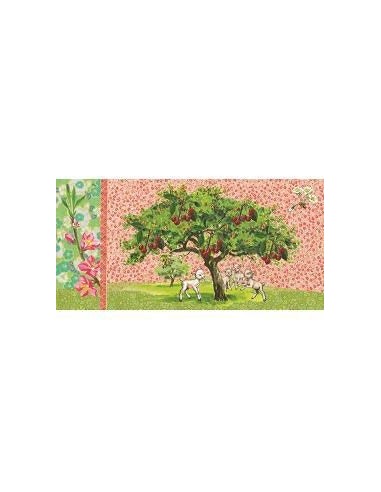 Postcard Lambs Under a Tree