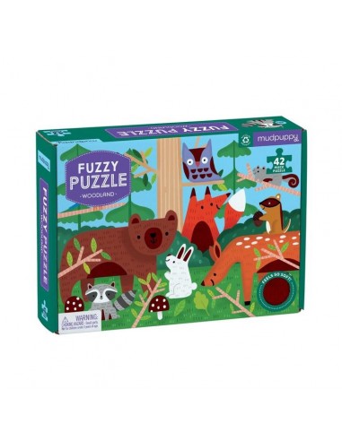 Fuzzy Puzzel Woodland - Mudpuppy
