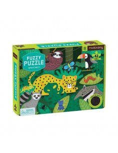 Fuzzy Puzzel Rainforest 42pcs - Mudpuppy