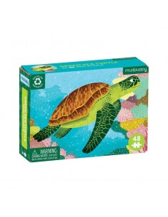 Mini Puzzel Green Sea Turtle 48pcs - Mudpuppy